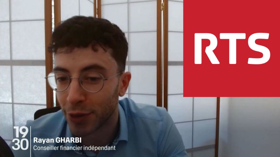 Rayan Gharbi, conseiller financier indépendant, interviewé dans le 19h30 de la RTS